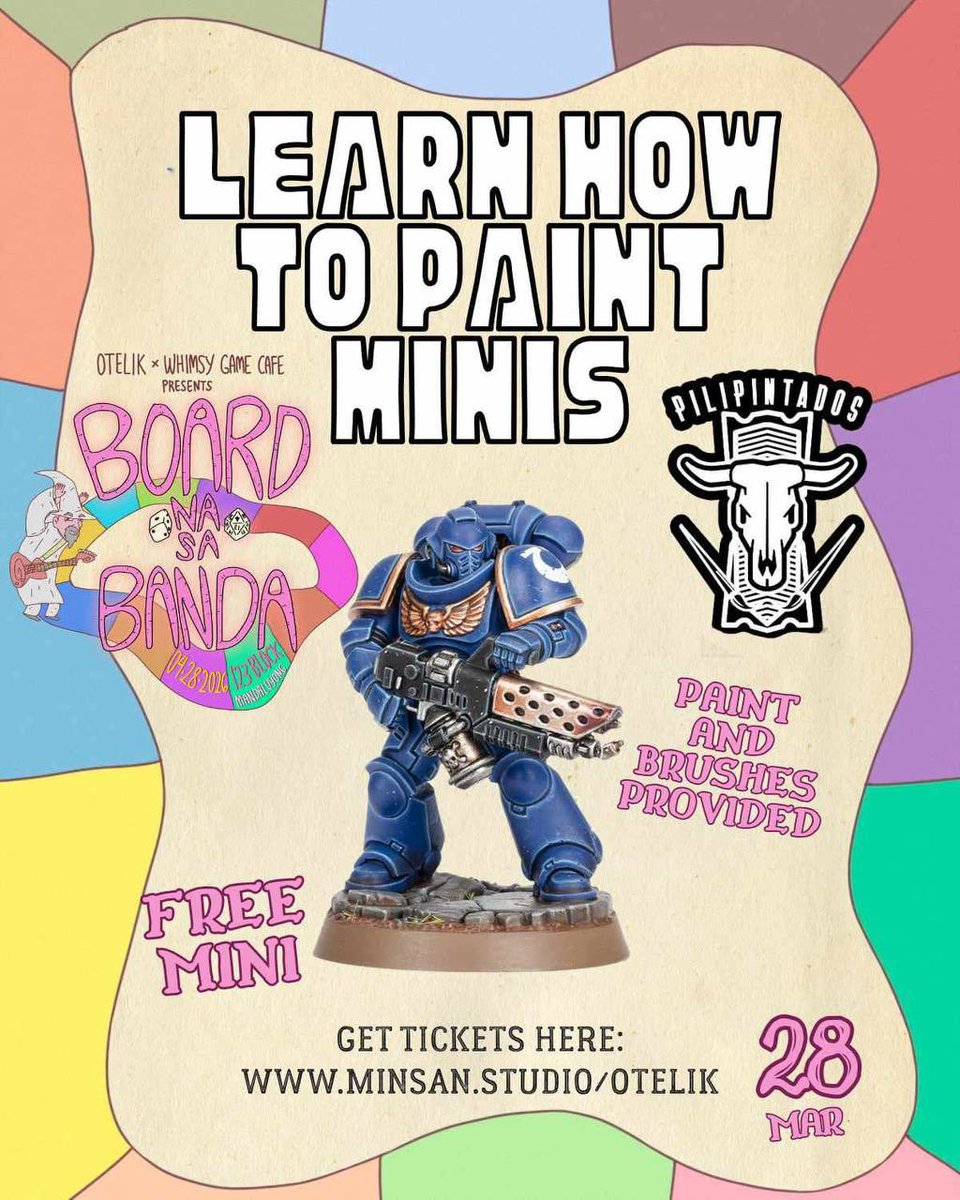 Isa ‘to sa mga astig na freebies sa Board Na Sa Banda sa March 28 sa One Two Three Block! Explore niyo na ang Warhammer 40k lore habang maaga pa. Tara!

Bili na kayo ng tickets dito:
minsan.studio/otelik