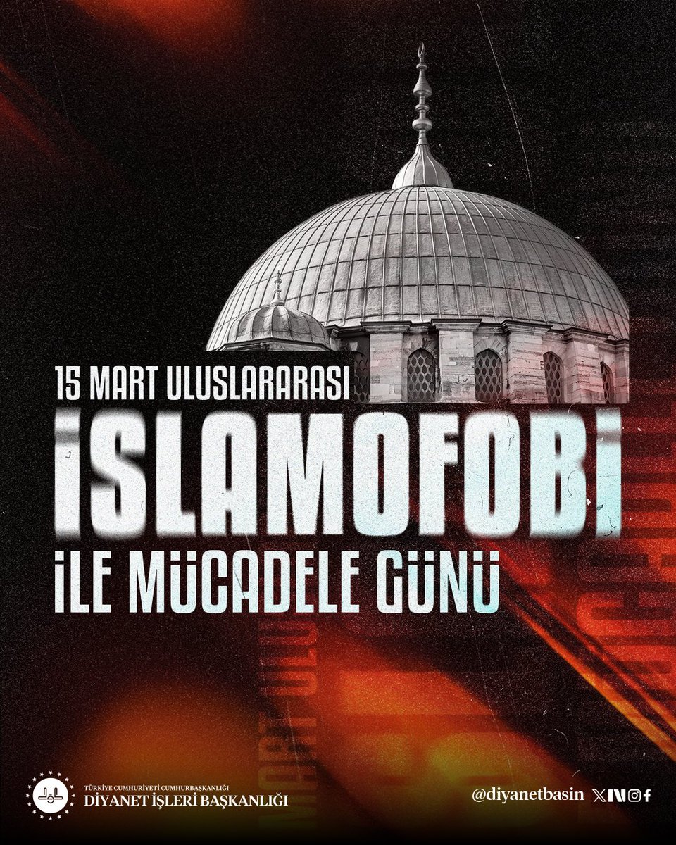 diyanetbasin's tweet photo. Diyanet İşleri Başkanı Prof. Dr. Safi Arpaguş:

"İslam, tüm insanlık için bir barış ve esenlik çağrısıdır. Huzuru ve bir arada yaşama kültürünü hedef alan İslam düşmanlığına karşı durmak, bir insanlık borcudur. 

15 Mart Uluslararası İslamofobi ile Mücadele Günü vesilesiyle ifade etmek isterim ki; korku ve nefretin değil, kardeşlik ve adaletin dili dünyaya hakim olmalıdır.

Yüce Rabbimizden; İslam'ın hayat veren mesajının doğru anlaşıldığı, müminlerin vakar ve emniyet içinde yaşadığı bir dünya niyaz ediyorum.”