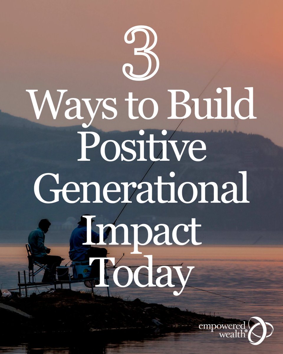 EmpoweredWealth's tweet image. Generational impact isn’t built in one big moment. It’s shaped through the small choices we make every day.
Sharing stories. Living your values. Being present.
Pick one and start today.
#EmpoweredWealth #EnduringWealth #GenerationalImpact #FamilyLegacy #LiveYourValues #ArrowsOut