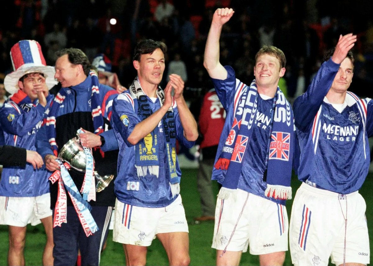 WATP72RFC's tweet photo. 💙Happy 54th Birthday Joachim Bjorkland. The Swedish International joined #Rangers from Vincenza for £1.7m in 1996. He'd play 83 games in all competions, winning #9IAR & a League Cup before moving to Valencia for £2.5m in 1998, where he ended up a #UCL Finalist on 2 occasions. https://t.co/fEwrA80Drk