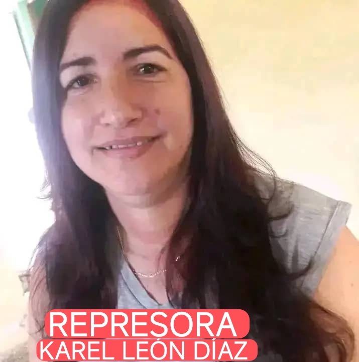 🚨🚨Denuncia: Karel León Díaz, Primera Secretaria del PCC en Güira de Melena, supervisa y orienta a los grupos de respuesta rápida para que golpeen manifestantes con estacas de madera. ¡Insiste en la violencia contra su propio pueblo! No te olvides de ella. Responderá ante la