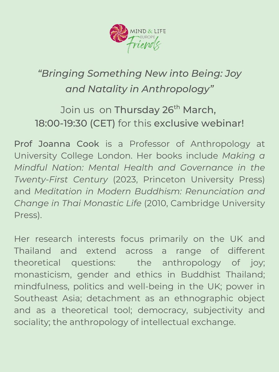 Mind and Life Europe tweet media