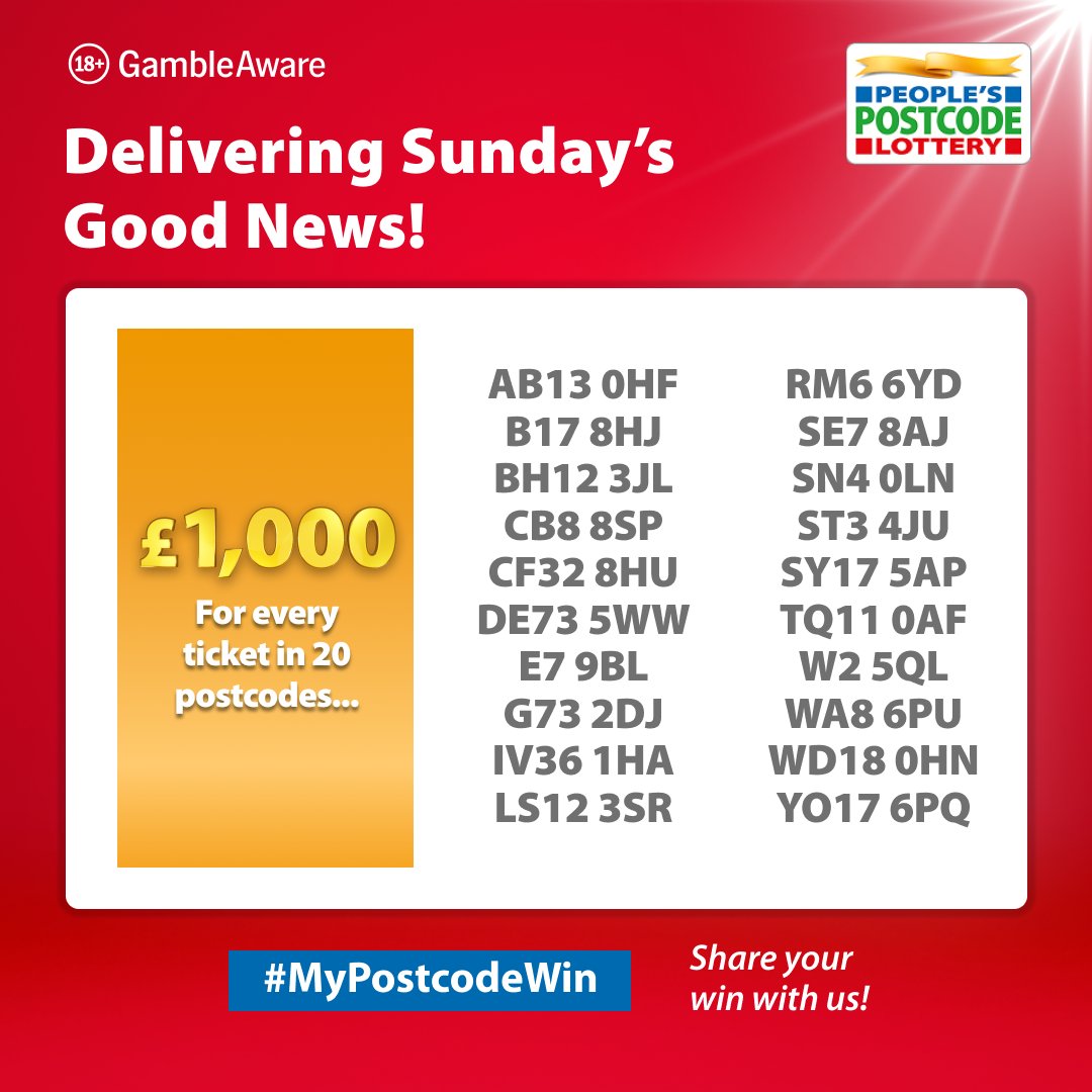 Postcode Lottery tweet media