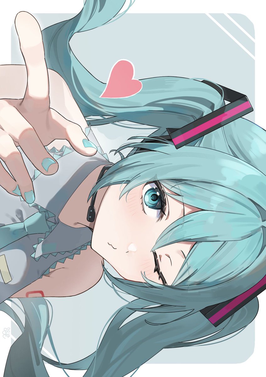 IrohaSaki_1115's tweet photo. 投げキッス　初音ミク
#初音ミク　#イラスト https://t.co/lEZp8DDeYF
