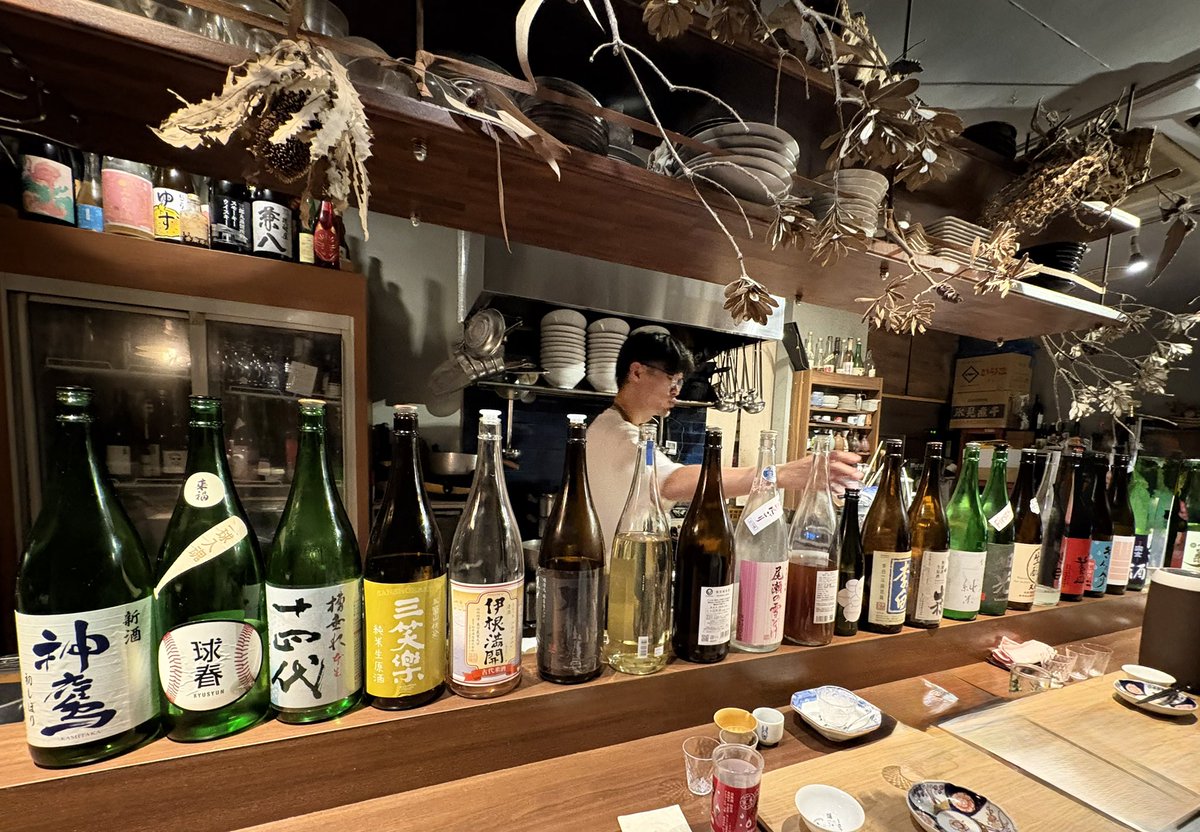 47neko's tweet photo. 今月のHuQuもおいしくて感動✨

舞美人 MYVYのビール加水のお燗が面白かった〜😊
お料理は金目鯛と雲丹のリゾットがお気に入り
お口が幸せすぎた💓

#HuQu https://t.co/3XlkJbBB4f