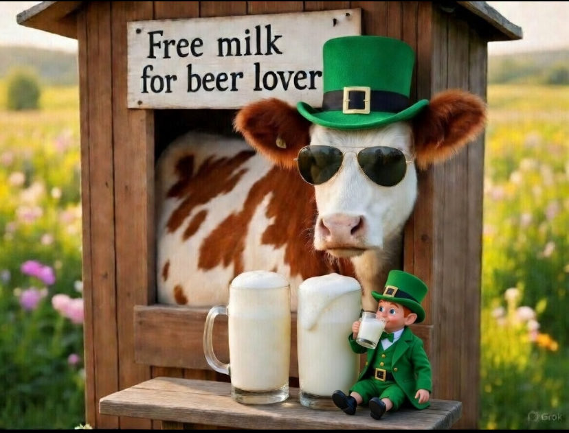 myra28579529's tweet photo. ๐โ๏ธ๐โ๏ธ๐โ๏ธ๐โ๏ธ๐โ๏ธ๐โ๏ธ๐
There once was a cow that loved beer
She drank it each day for a year.
Soon the word got out
Her milk tasted like stout
People came from far and near.
โ๏ธ๐โ๏ธ๐โ๏ธ๐โ๏ธ๐โ๏ธ๐โ๏ธ๐โ๏ธ https://t.co/GWeyr5c1Dv