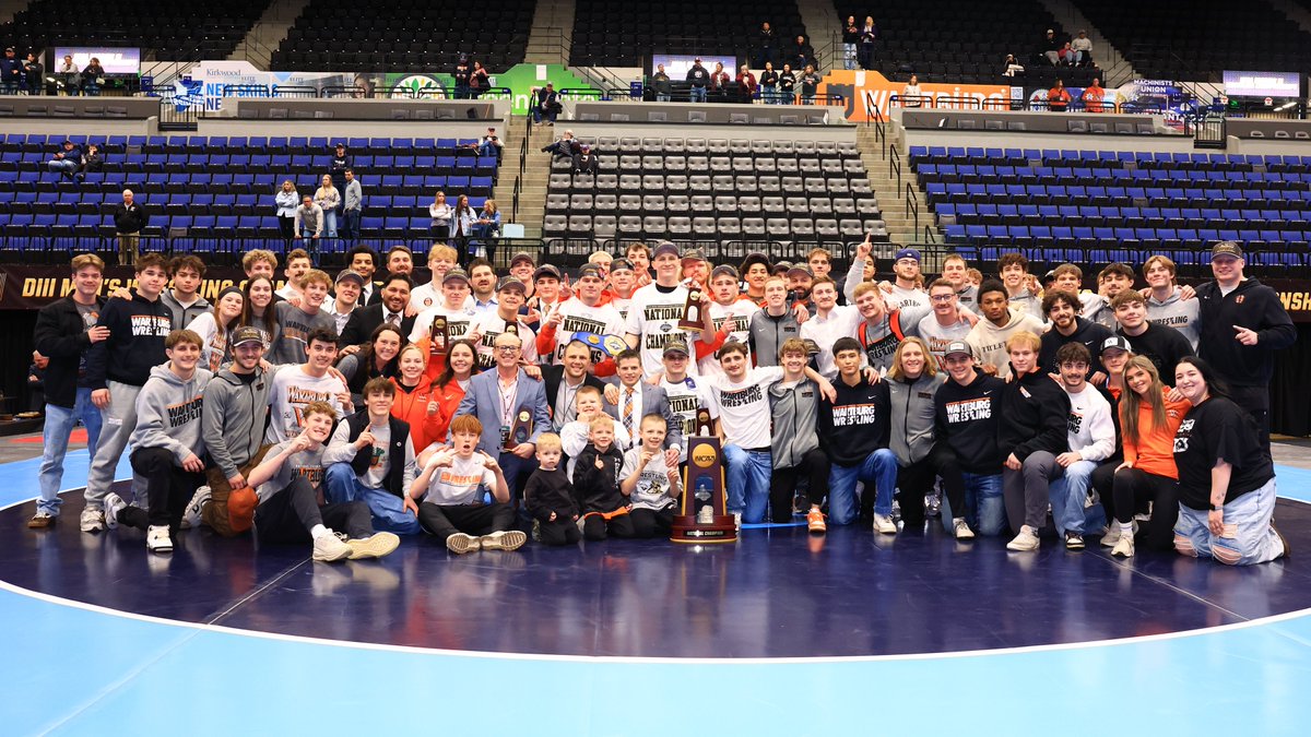 WartburgKnights's tweet photo. TITLETOWN: Blume, Ross Claim Individual Titles as Wartburg Captures 17th NCAA Division III National Championship🏆

The Wartburg College men's wrestling team captured the 2026 NCAA Division III Men's Wrestling National Championship, securing the program's 17th national title at the championship meet inside the Alliant Energy PowerHouse.

Freshman Kade Blume and senior Kasey Ross each claimed individual national championships to lead the Knights, while head coach Eric Keller was named NCAA Division III Coach of the Tournament. Wartburg's staff also earned Coaching Staff of the Tournament honors.

The Knights separated themselves from the field with 110.0 team points, finishing 42 points ahead of runner-up University of Wisconsin–La Crosse.

🔗: https://t.co/Mh3a6Vpiso

#GoKnights x @wartburgwrestle