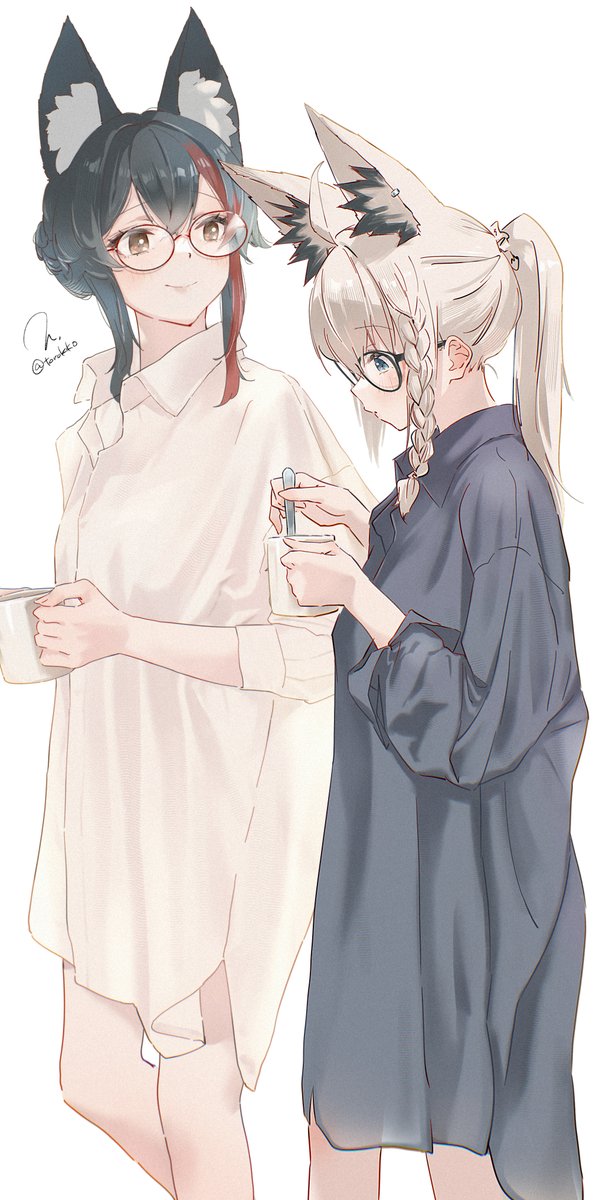 torokko's tweet photo. 【だいたい毎日イラスト】126日目
フブミオ🌽🌲

Daily Illustration, Day 126 – Shirakami Fubuki &amp; Ookami Mio https://t.co/1cfG3bz6no