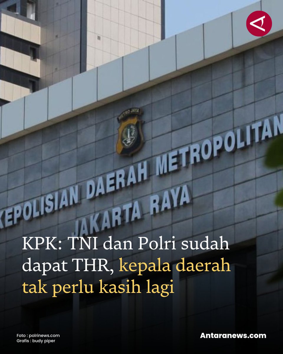 antaranews's tweet photo. Dengan demikian, kata Asep, kepala daerah tidak perlu memberikan THR demi menjaga hubungan baik pemerintah daerah dengan forkopimda.

#thr #forkopimda #thr 
Baca selengkapnya 
https://t.co/JD425rzJnT https://t.co/36DGy27YX3