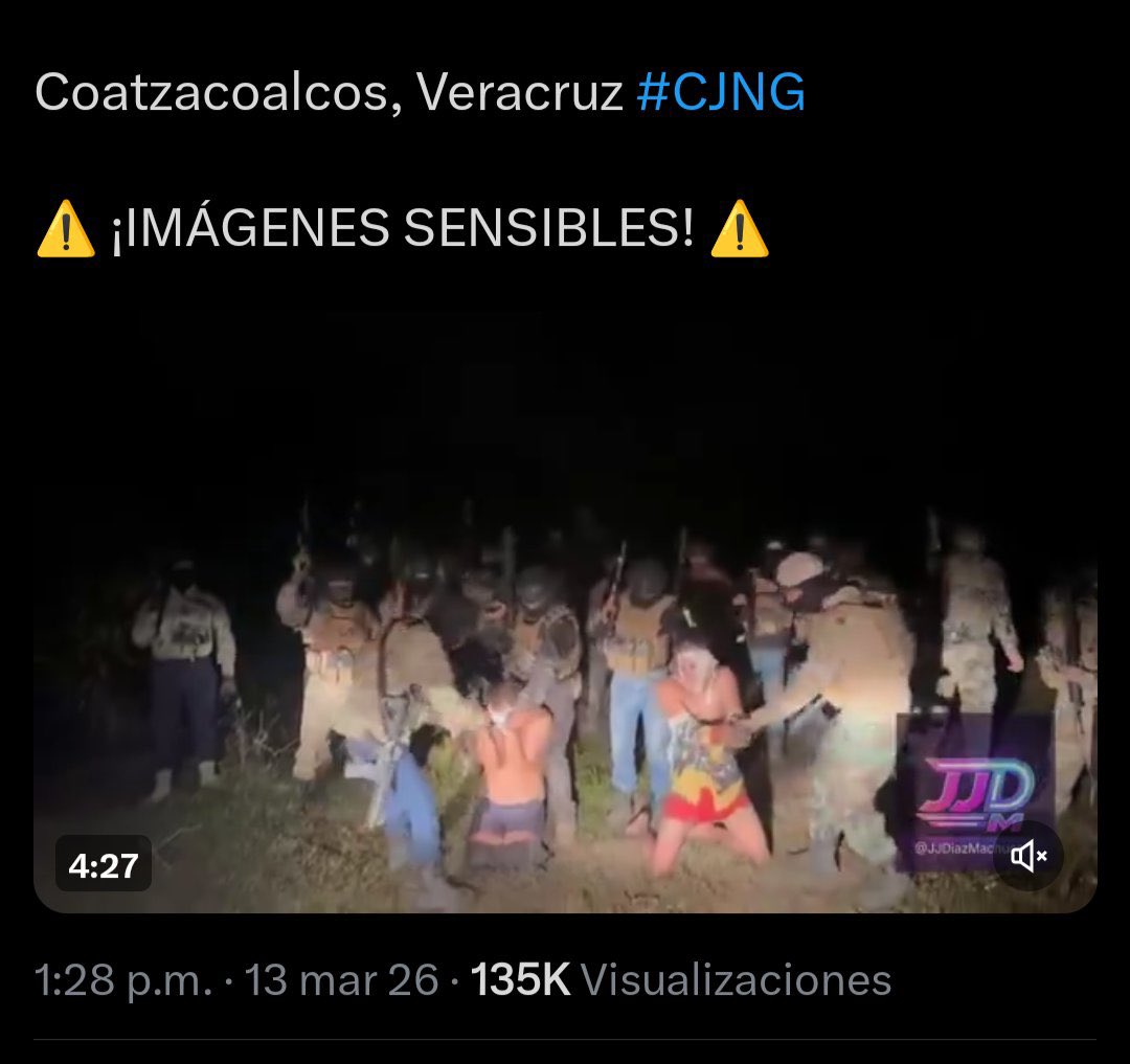 <a href="/lopezobrador_/">Andrés Manuel</a> La rata sale de su madriguera para defender a Cuba, pero ni una palabra de los asesinatos en Coatzacoalcos.
Nefasto y ruin.

x.com/lopezobrador_/…