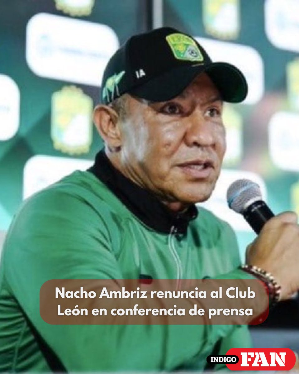 IndigoFAN_'s tweet photo. SE VA DE LEÓN

“Estoy apenado, las cosas no salieron como quisiera, haría más mal quedándome, le di la cara a los jugadores. Gracias por todo, una disculpa a la afición”, estas fueron las declaraciones de Nacho Ambriz tras anunciar su salida de la Dirección Técnica del equipo en conferencia de prensa, tras los resultados obtenidos en lo que va del torneo.