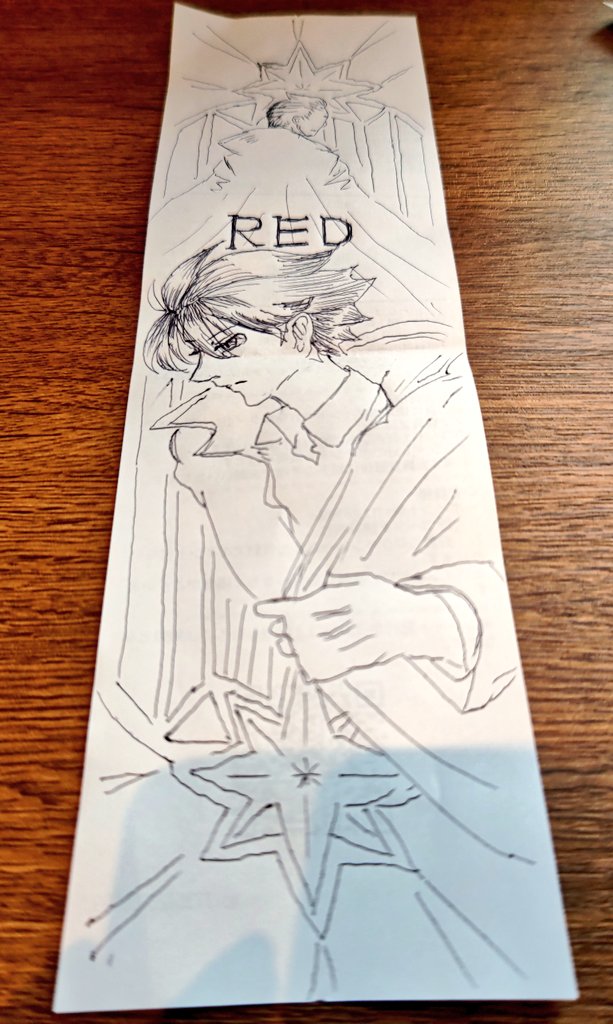 huyuhuzi's tweet photo. 【ダレンシャン二次創作絵】
#DS版深夜のお絵描き一本勝負

お借りしたお題:  誇り

描きたすぎて20分ボールペンお絵かきで失礼いたします🙇💦💦
誇りというと、なんか赤師弟を描きたくなりまして……誇りって…いいですね……（しみじみ） https://t.co/X141HmBQpy