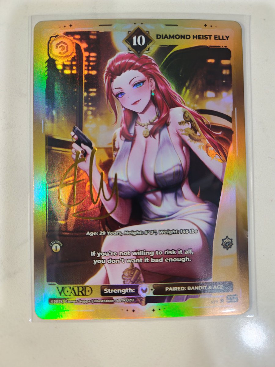 Faeedor's tweet photo. 1/2 on Gold Packs, brought Elly home! @GamerSupps @VCardTCG https://t.co/Tp5Ant4BO3