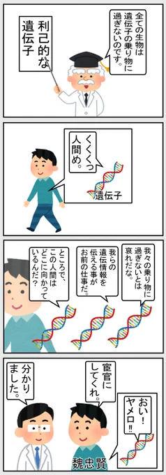 #いらすとや #世界史 #歴史   
【利己的な遺伝子】 