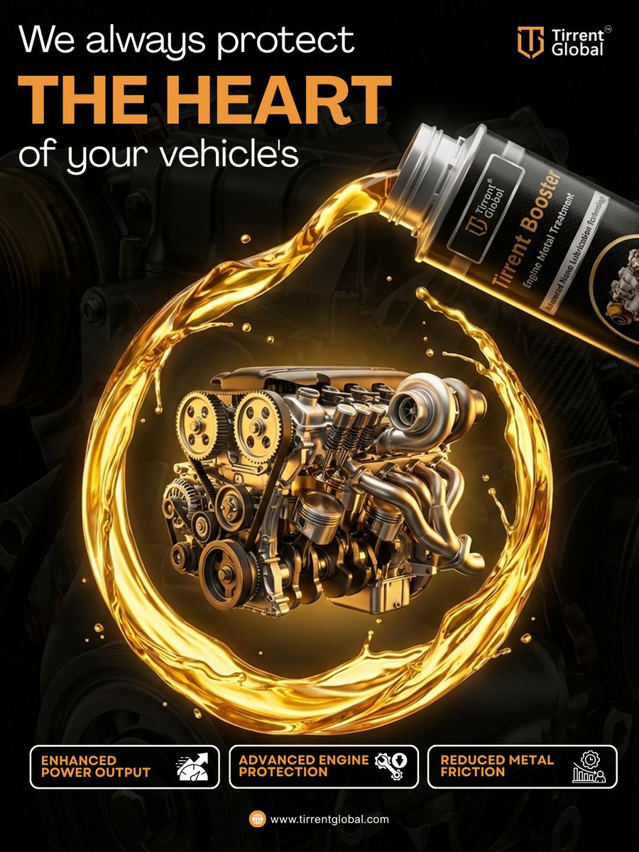 tirrentglobal's tweet image. Tirrent Global:
Your vehicle’s engine is its heart — and it deserves the best protection.
With Tirrent Booster, give your engine the power it needs and the protection it deserves.

Visit Our Website: tirrentglobal.com

#tirrentbooster #engineprotection #carcare #bikecare