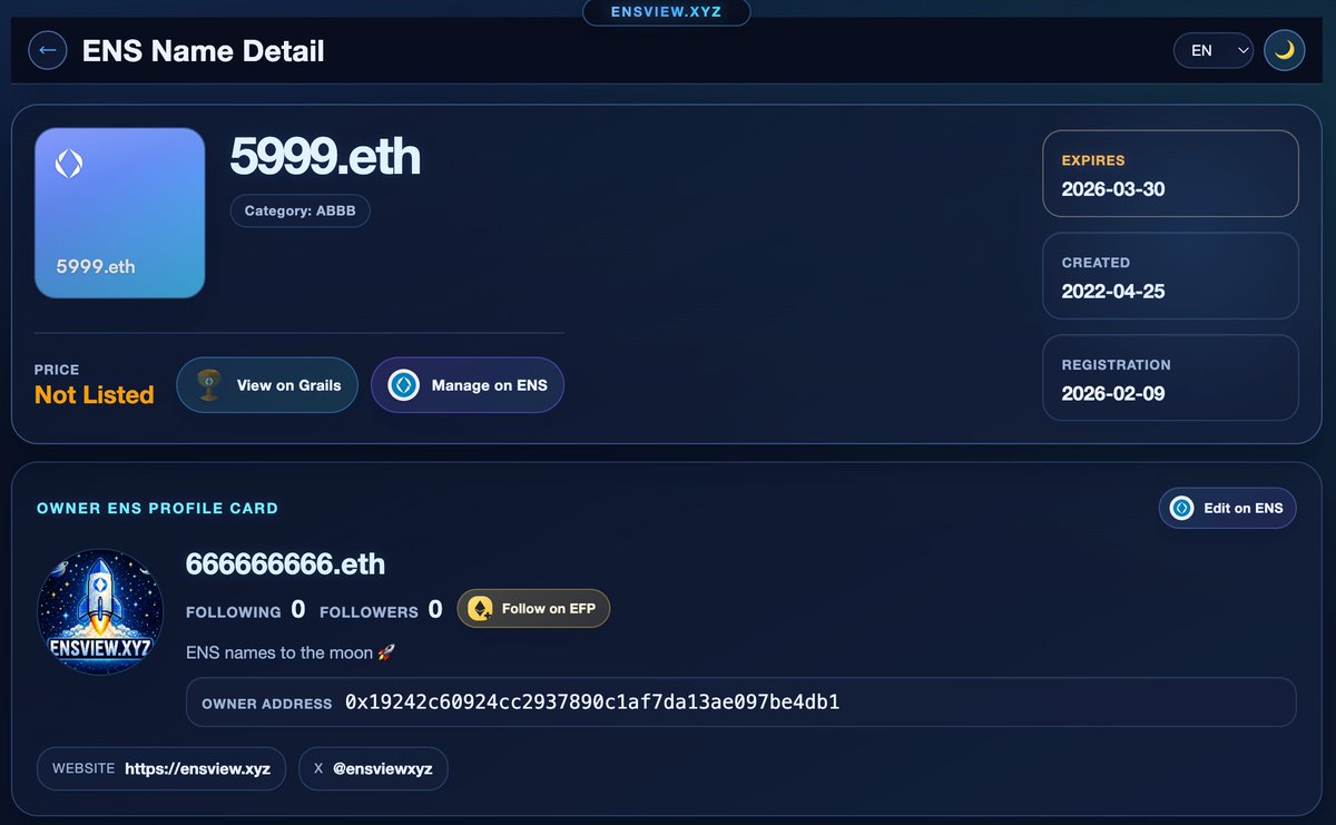 3999.eth 💎 ENSVIEW.XYZ tweet media