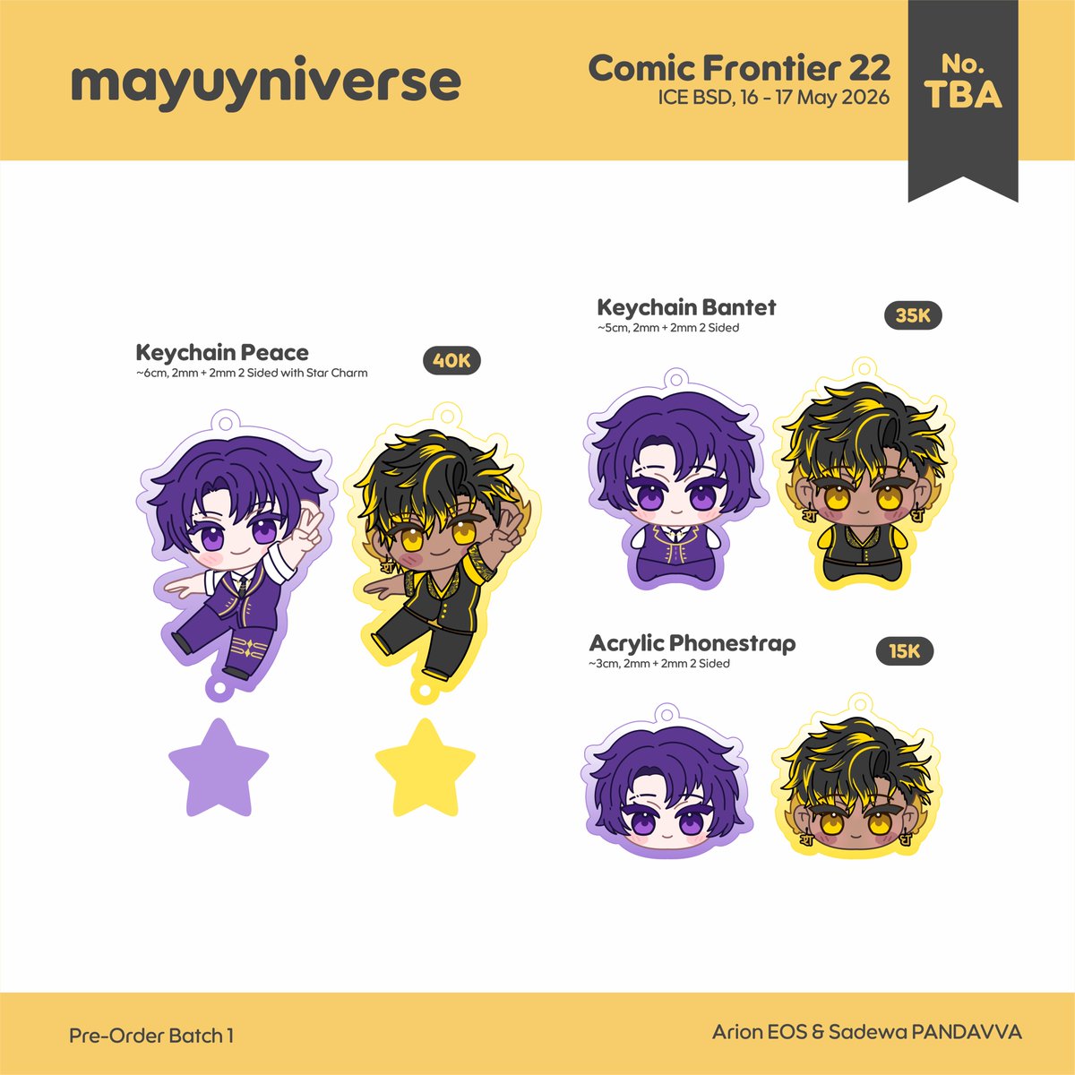 mayuyniverse's tweet photo. [ RT &amp; Like are appreciated! ]

#CF22 Mayuyniverse's pre-order catalogue is open!

🔗 https://t.co/aUcAvaCcVH
📅 15 March - 1 April
📌 Pick Up &amp; Mail Order
📍 Lluna Et Ssol (No. TBA)
🎨 EON OF STARS (EOS), PANDAVVA, PLAVE

#cf22catalogue #comifuro22catalogue #comifuro22 https://t.co/FNb5DI2Q6b