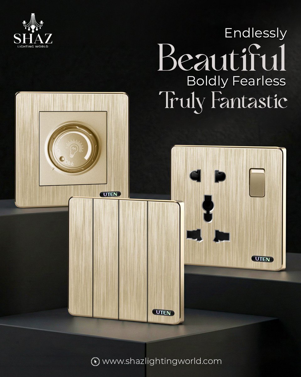 ShazLightingW's tweet image. Switch to luxury. 💡 Why settle for ordinary when your walls can make a statement? Discover the bold craftsmanship of SHAZ Lighting World.

#InteriorDesign #HomeLuxury #SmartHome #GoldDecor #LightingDesign #SHAZLighting #ModernInteriors