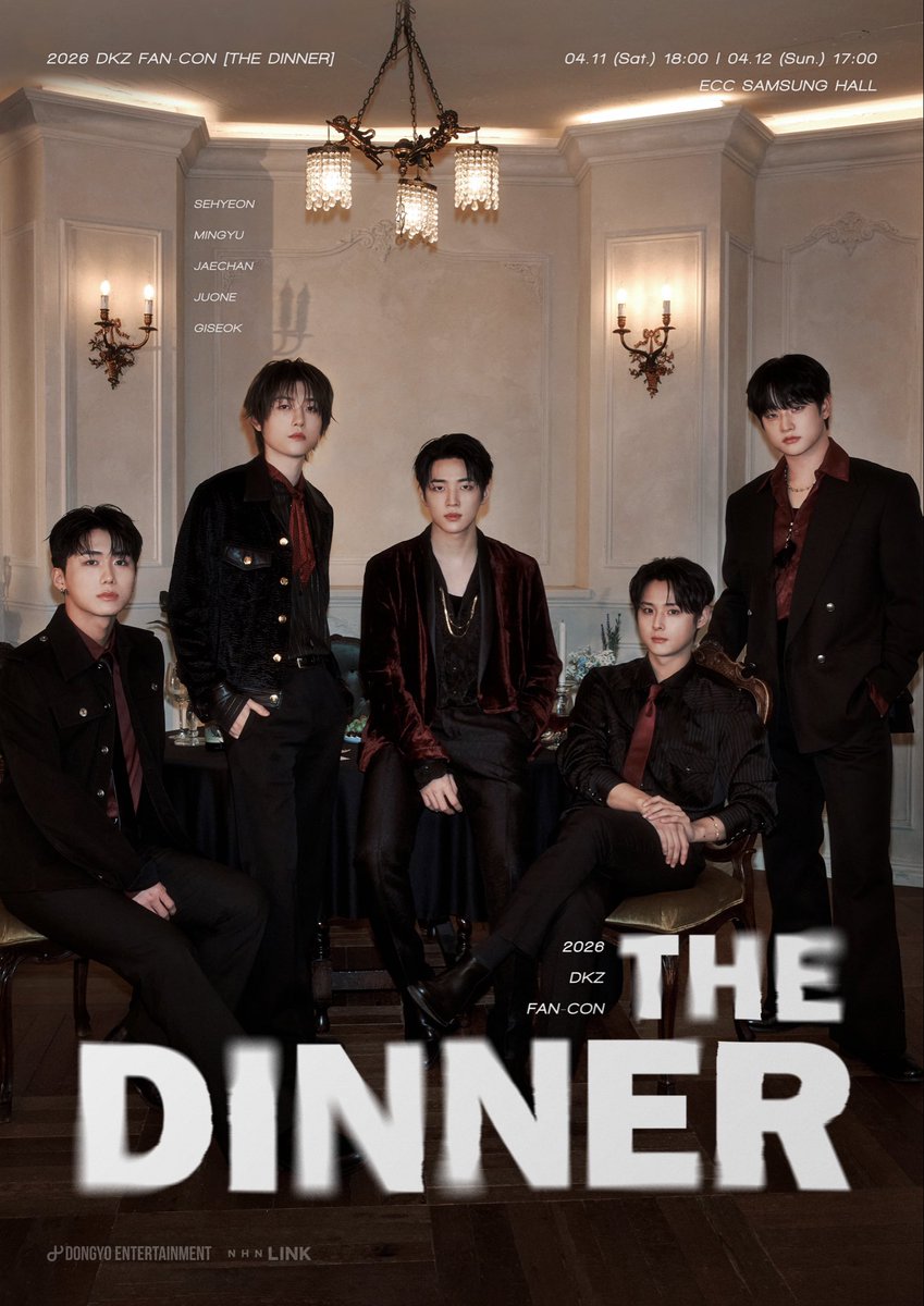 dkz_dy's tweet photo. [📢] 2026 DKZ FAN-CON [THE DINNER] 티켓 오픈 안내

🔗 https://t.co/fEa65efe2A

[예매 일정 안내]
- 멤버십 인증 기간 : 2026. 3. 13 (금) 18:00 ~ 17 (화) 23:59 (KST) 까지
- 멤버십 선예매 : 2026. 3. 16 (월) 20:00 - 17 (화) 23:59 (KST) 까지
- 일반예매 : 2026. 3. 19 (목) 20:00 (KST) ~

🎫 티켓 구매
* 국내 : https://t.co/vnNRubGvB1
* 글로벌 : https://t.co/wzrqIi7PxM…

#DKZ #디케이지
#THE_DINNER