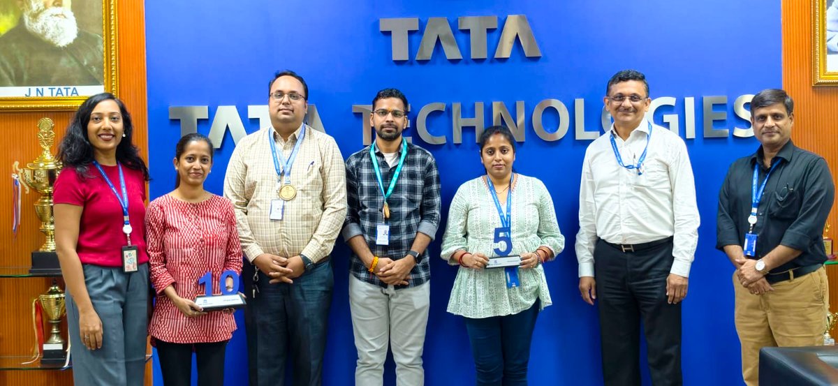 TataTech_News's tweet image. #EmployeeRecognition – Celebrating our exceptional DES team at the Thane office for consistently delivering value, building customer trust, and driving engineering excellence.
 
At #TataTechnologies, our teams continue to push boundaries by combining digital innovation with deep