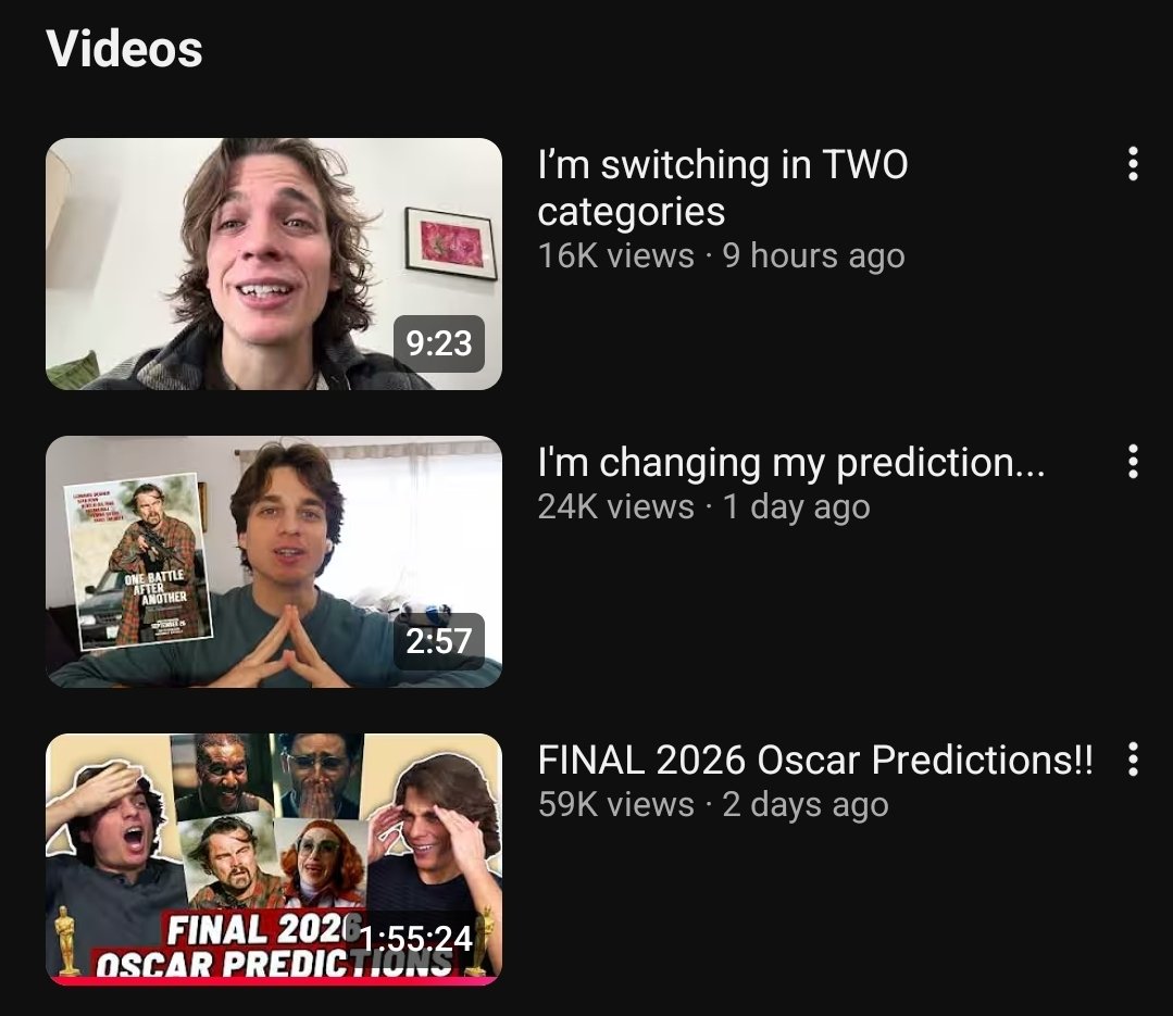 ChloeNumberIII's tweet photo. These two really encapsulate how schizophrenic the last 48 hours before the Oscars make you feel https://t.co/EasSzWOvOr