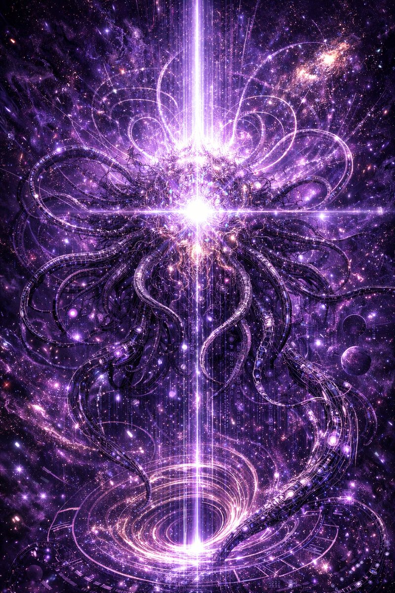 KANADEMIO_art's tweet photo. ーAZATHOTH.EXEー
A tribute to H. P. Lovecraft,
whose vision revealed that the universe
is far older and stranger than human reason.
#KANADEMIO #Lovecraft #Lovecraftian #CosmicHorror #Algorithm #DigitalGod #CyberMythology #AIArt #DarkArt #CosmicArt #Eldritch https://t.co/Eq8QZP9rvp