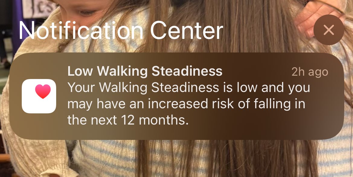 love that my health app is telling me this 3 months post-fractured patella