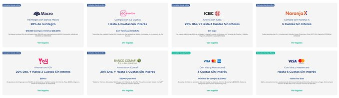 ahorrotwit's tweet photo. Domingo 🔥 #Farmaplus #
💳 @ICBCArgentina → 20% + 3 cuotas SIN TOPE
💳 @YOY_Arg → 20% + 3 cuotas (tope $5.000/sem)
💳 @Banco_Comafi → 20% + 3 cuotas (tope $6.000/mes)
💳 #Macro → 20% tope $10.000/mes
¡Tu compra inteligente del finde! 🛒✨ https://t.co/ClpYu0tkld
