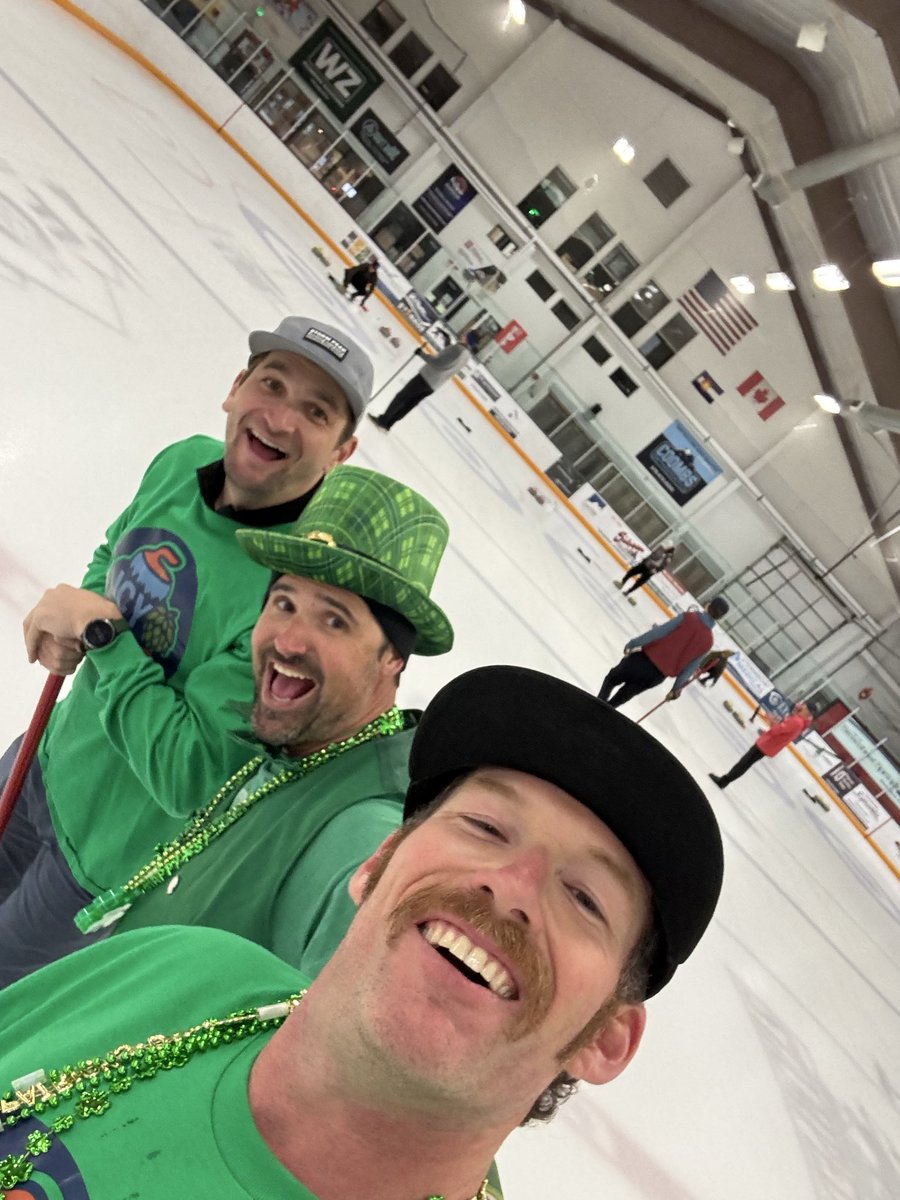 CurlTheBoat's tweet photo. St. Patty’s shenanigans #curling tonight on the pebble! Great times and good curling

👍💚🥌🍀🧤🧹🍻

#curltheboat #steamboatcurling #shenanigans https://t.co/sh18z8XlMQ