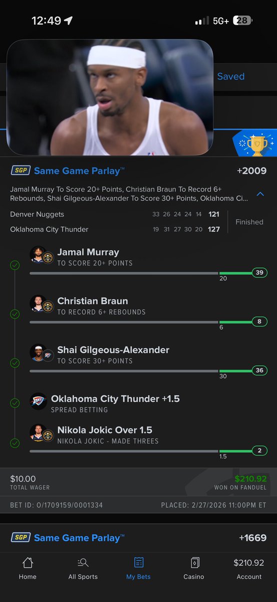 1youngbh's tweet photo. @Hey_JAG5 nuggets/lakers never fail me✅ https://t.co/xLX03W5bMb