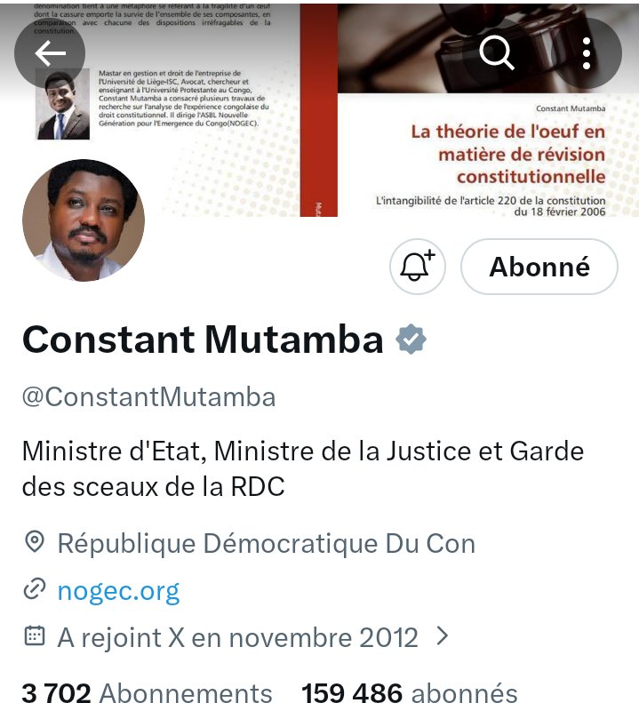Bagumar60848655's tweet image. 7 Mois après sa #condamnation à 3 ans de prison ferme et 5 ans d'inéligibilité, maître @ConstantMutamba demeure ce jeune qui a convaincu l'opinion congolaise dans la lutte contre l'#impunité, le #détournement et la #corruption en RDC.
Ns lui réitérons toujours notre soutien