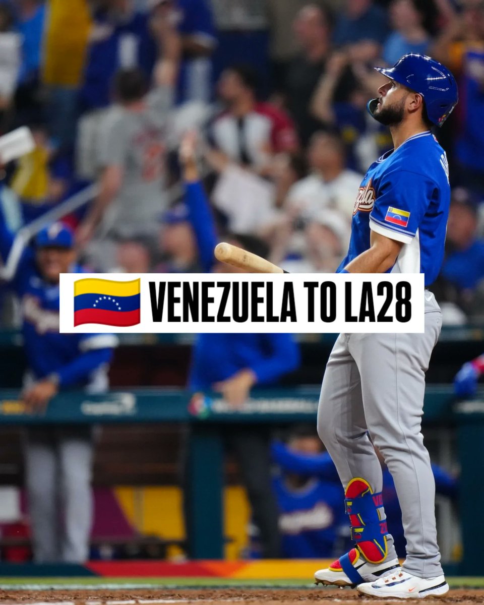 🇻🇪 Venezuela secured the second spot for the Americas at the LA28 Olympic Games, confirming their berth with a win over Japan.
#LA28 || <a href="/LA28/">LA28</a> || 📸 MLB