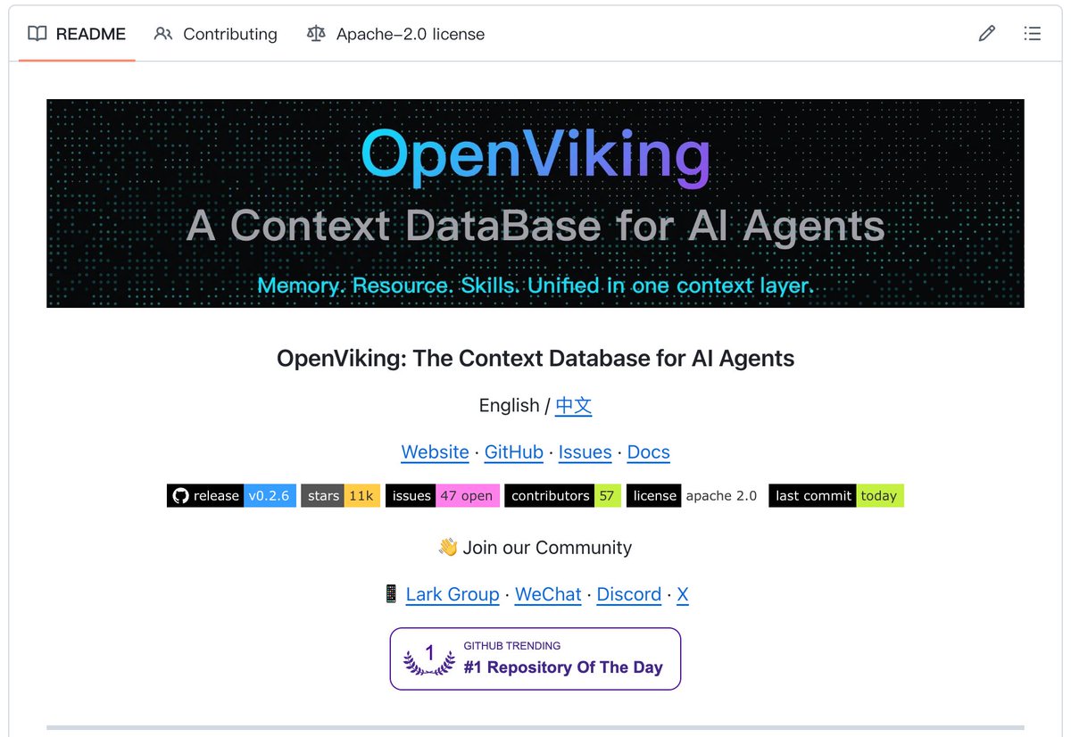 OpenViking tweet media