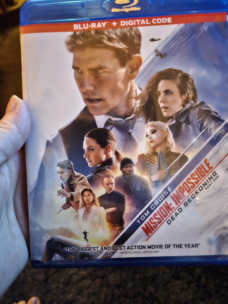cw_browning's tweet photo. In case anyone ever wonders why my books are the way they are, just know this: I do love the Mission Impossible movies! 😅 Tonight's double feature - MI Fallout + Dead Reckoning Pt 1 https://t.co/xrK2qJXIZw