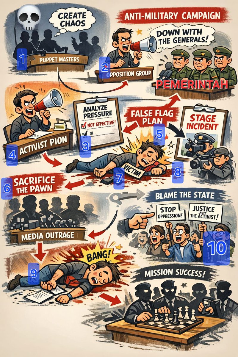 Bgmn jika kasus Andrie Yunus adalah operation false flag? 

Penyiraman dilakukan bkn oleh org yg pro rezim, tp org yg ingin rezim runtuh. Jika pendapat dibungkam dan masyarakat emosi maka bs terjadi demo besar²an yg pd akhirnya memungkinkan penggulingan rezim.