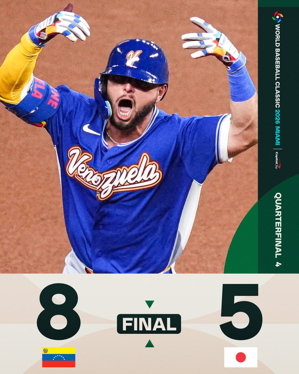 A World Baseball Classic game that will go down in history ⚾️

Team Venezuela heads back to the s...