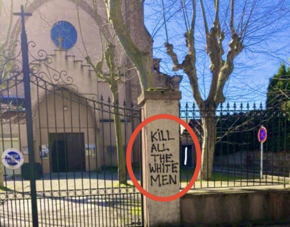 🔥 BREAKING 🔥

"Kill all white men" has appeared in Multicultural FRANCE on the fence of the Saint François d’Assise church in Toulouse.

This is what is happening now, imagine when Whites become the  minority.

Wake the hell up NOW!