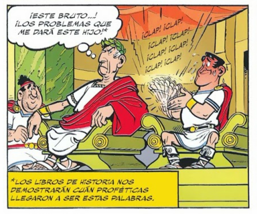 ViceCiru's tweet image. Hoy, 15 de marzo, hace 2070 años que unos traidores, entre los q estaba Bruto, asesinaron de 23 puñaladas a Cayo Julio Cesar. Sus últimas palabras, ahogado en su propia sangre, fueron: Et tu Brutus... fili mi...
Dando a entender para muchos malintecionados, que Bruto era su hijo.