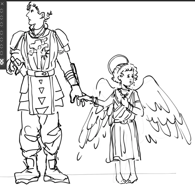 somethin something angel born in earth and his knight who will protect him for the next 600 years give or take 