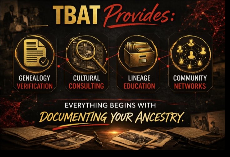 only1showers's tweet image. There is NO other entity, collective, or network QUALIFIED or TRUSTED to do #LineageVerification for the #BlackAmerican Descendant Community except @TBATTaskforce 

For years people clowned TBAT for talking about #LineageVerification