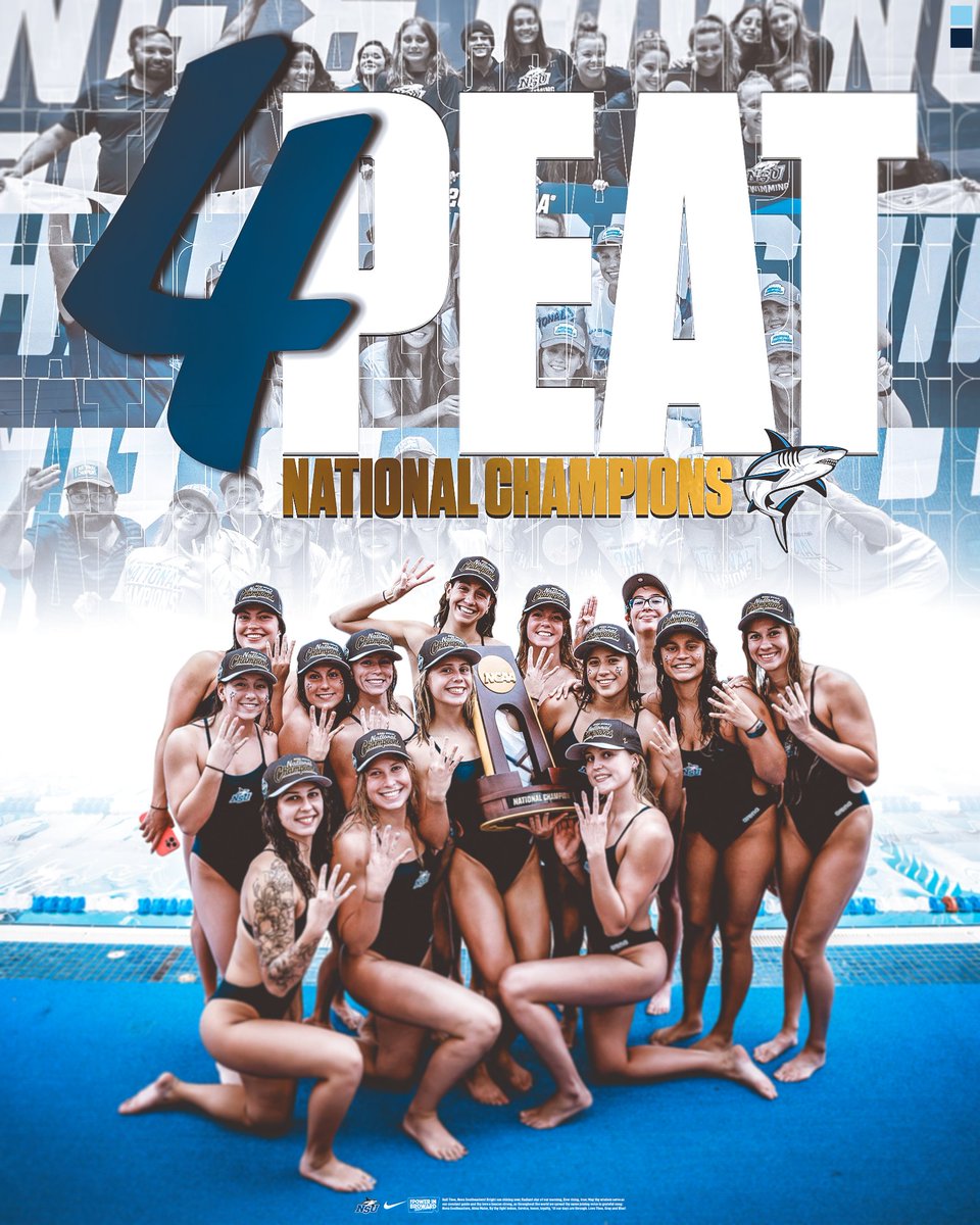 NSU_Swim's tweet photo. now introducing… 𝒀𝑶𝑼𝑹 𝑩𝑨𝑪𝑲 𝑻𝑶 𝑩𝑨𝑪𝑲 𝑻𝑶 𝑩𝑨𝑪𝑲 𝑻𝑶 𝑩𝑨𝑪𝑲 𝑵𝑨𝑻𝑰𝑶𝑵𝑨𝑳 𝑪𝑯𝑨𝑴𝑷𝑰𝑶𝑵𝑺!!!! 🏆🏆🏆🏆
#SharkCounty // #SharkInfestedWaters // #ThePowerinBroward https://t.co/Z47iLss4Vm