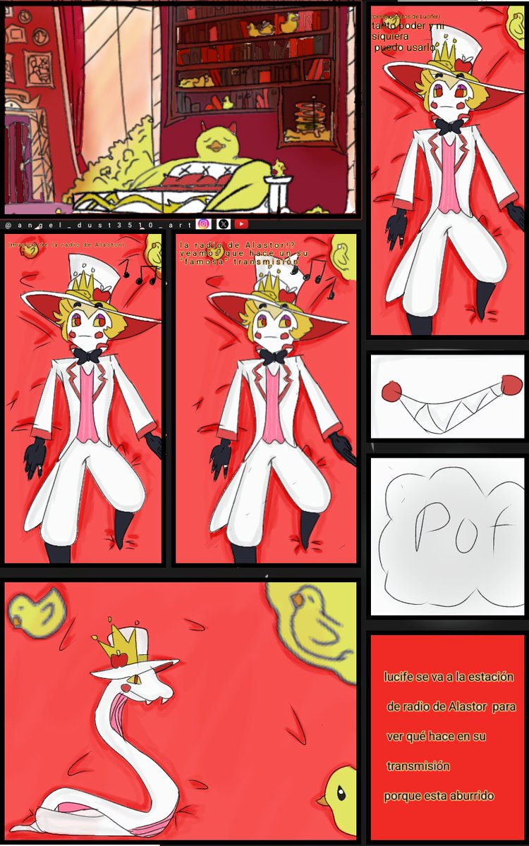 AnyDust3510's tweet photo. Cómic:caos en la estación de radio parte:1 

(Es el primer cómic que hago así que nose si hice bien Esla primera parte se aceptan críticas) Espero les guste 

#hazbinhotel #rdioapple #appleadio #alastor #lucifermoriningstar #comic https://t.co/BBNAlF0grD