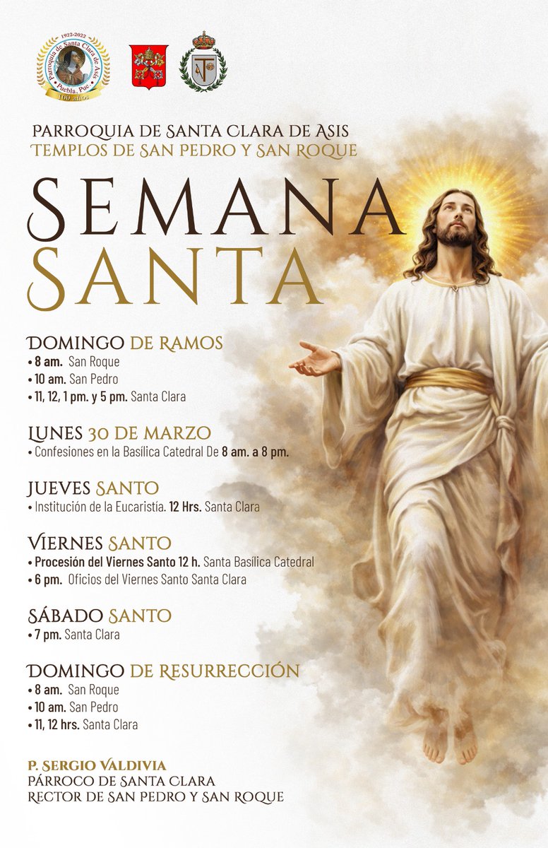 PViernesSantoP's tweet photo. SEMANA SANTA 2026.
Parroquia de Santa Clara de Asís.
Templos de San Pedro y de San Roque.
Puebla, Pue. MX

@Arqui_Puebla  @Sem_Angelus 
@CEGUPAEP https://t.co/b3rUZ8eoKh
