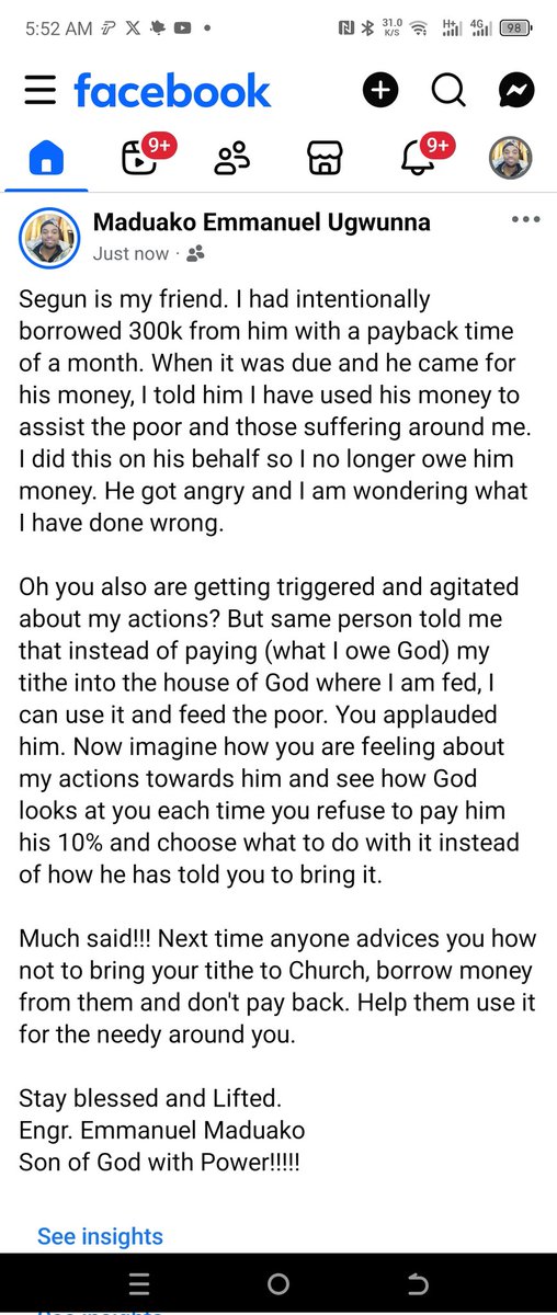 emmy_engineer's tweet photo. I am a giver but when it comes to God's portion, I pay it how he has recommended. No stories https://t.co/FaBkiFOKJb