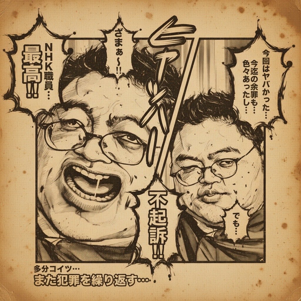 NHKチーフディレクター性的暴行事件…不起訴情報拡散で怒り広がる‼️

不起訴ォォ⁉️    何でェェ⁉️
NHK…闇が深過ぎる…