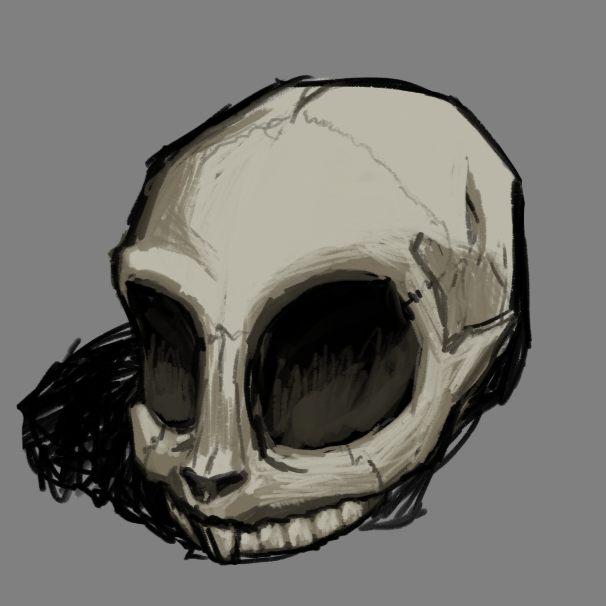 I've never tried blending real rabbit skull anatomy and human skull anatomy, kinda fun, I'll eventually get the hang of it ig