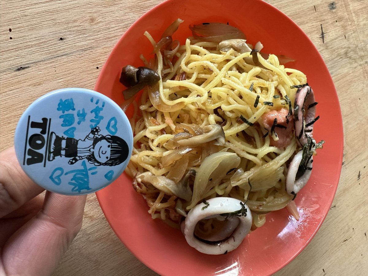 アーベーイーツの明太いかパスタだよTOAちゃん🦑🍝
おなか空いてたしうまい！
<a href="/TOA_2WING/">TOA ꒰ঌ 2WING ໒꒱</a>