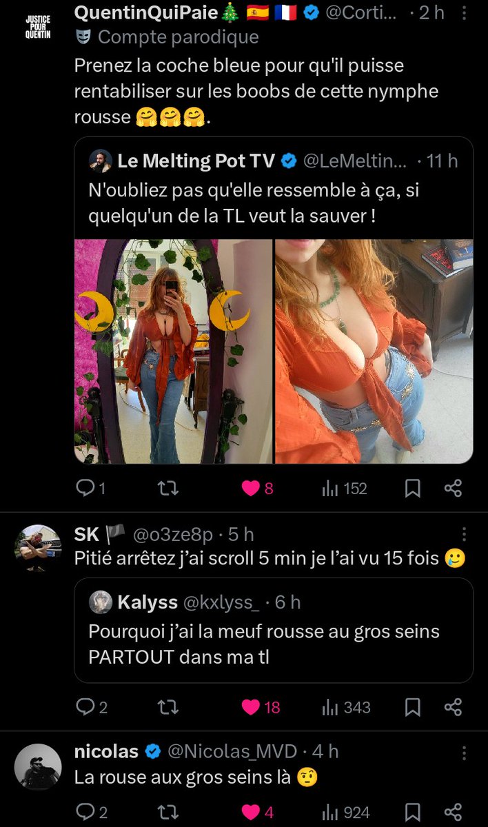 jerem071's tweet photo. C'est carrément devenu l'événement du jour
Je condamne fermement tout ceux qui interagissent sur ces posts https://t.co/bGuv69XL7n