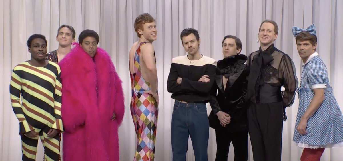 hsdaily's tweet photo. Harry for Him. Available at Target and the men’s section at Claire’s! #HarryonSNL https://t.co/4Fr473bwfW