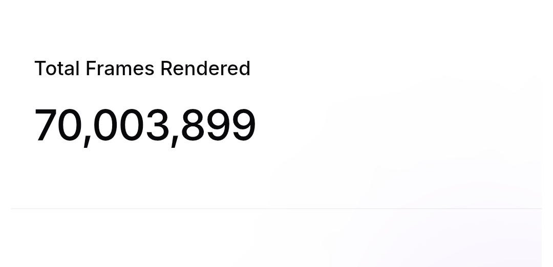 KrishLK2's tweet photo. 🔴 70 million frames on @rendernetwork  $Render. Just Woow 🚀 https://t.co/1SDmxDHDYV